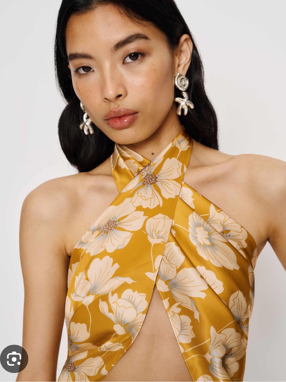 Reformation Silk Scarf Top